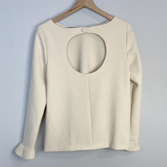 Ba&sh Daring Ruffle Sleeve Cream Top - Picture 6 of 10